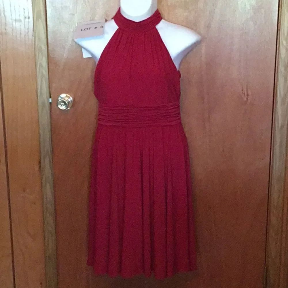 Ladies sleeveless dress in red size 12
